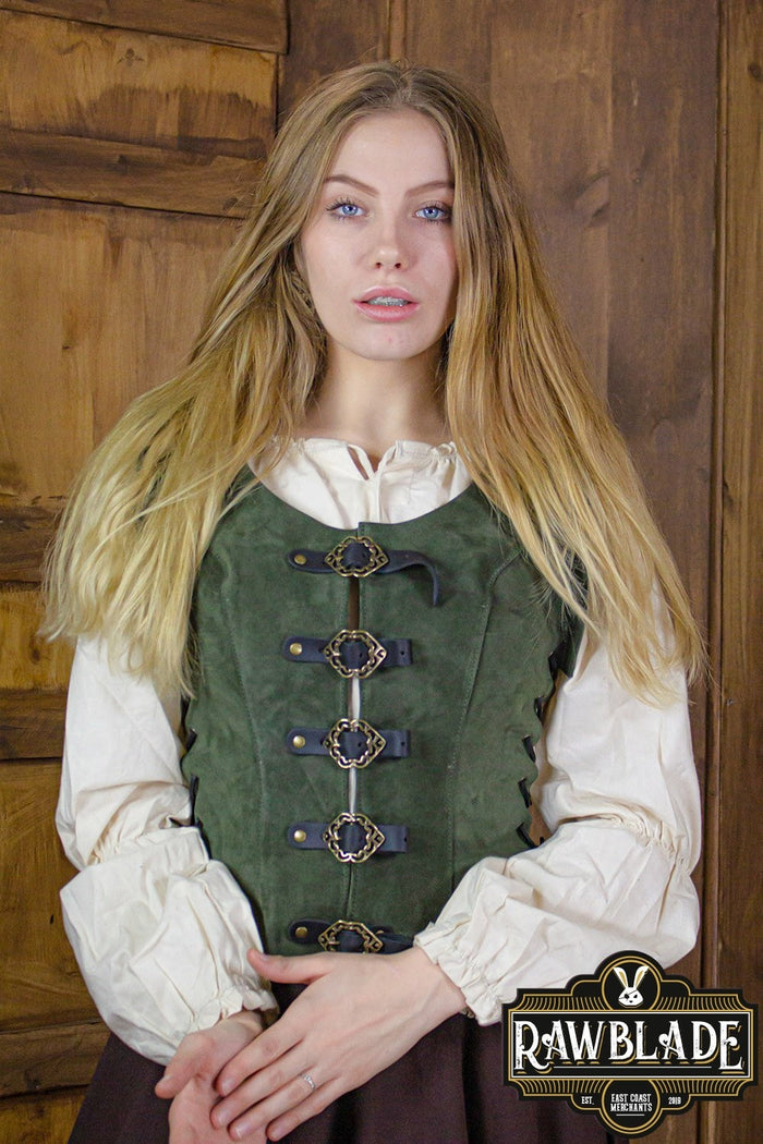 Julienne Leder Mieder, grün