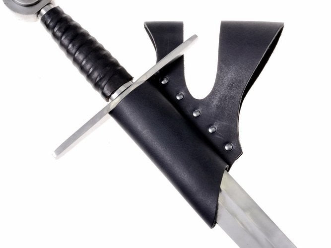 Portaespada de caballero con doble trabilla, negro