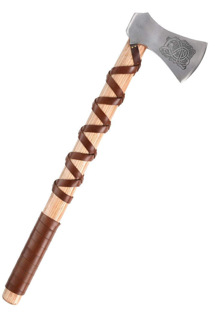 Viking axe, type H, engraved, semi-sharp