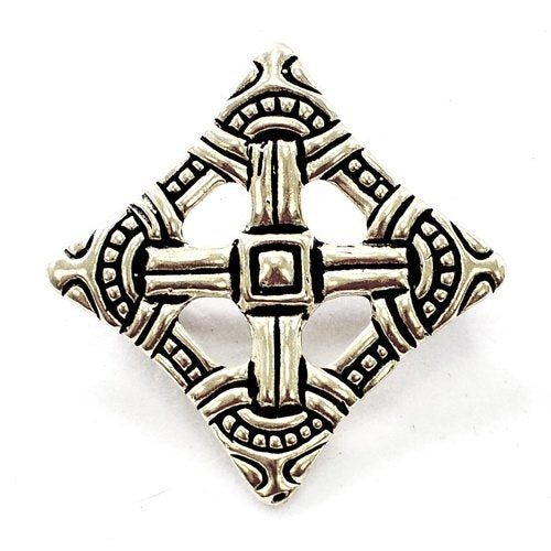 Wikińska fibula krzyżowa Uppåkra, posrebrzany brąz