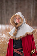 Capucha Geralt, gris, mezcla de lana