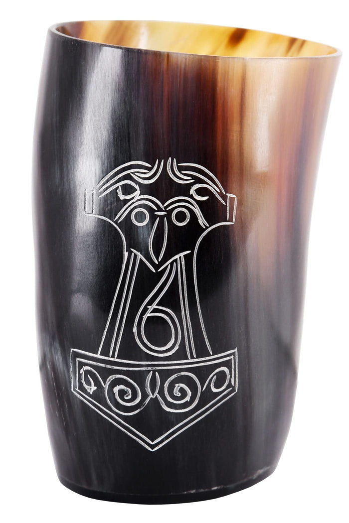 Horn dryckeskopp Mjolnir, 100 till 200 ml