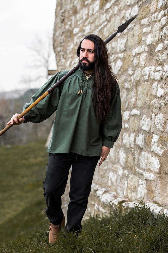Chemise médiévale Friedrich, vert