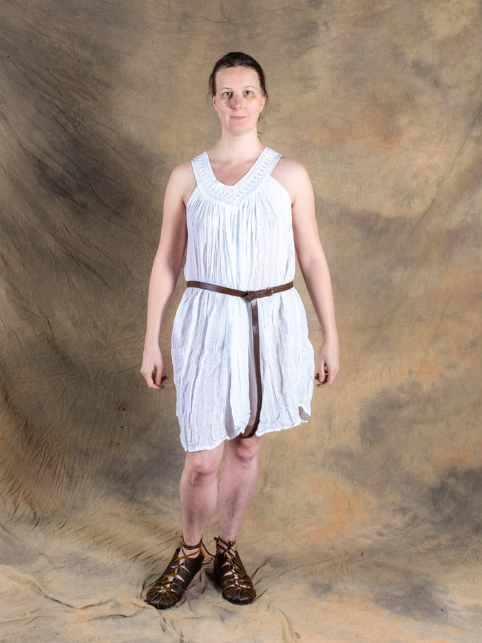 Gudinneklänning Hera, kort, vit