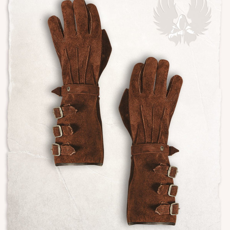 Gants en cuir Kandor, marron clair