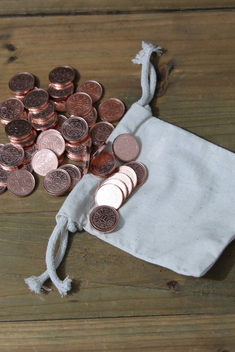 50 LARP Münzen mit Beutel