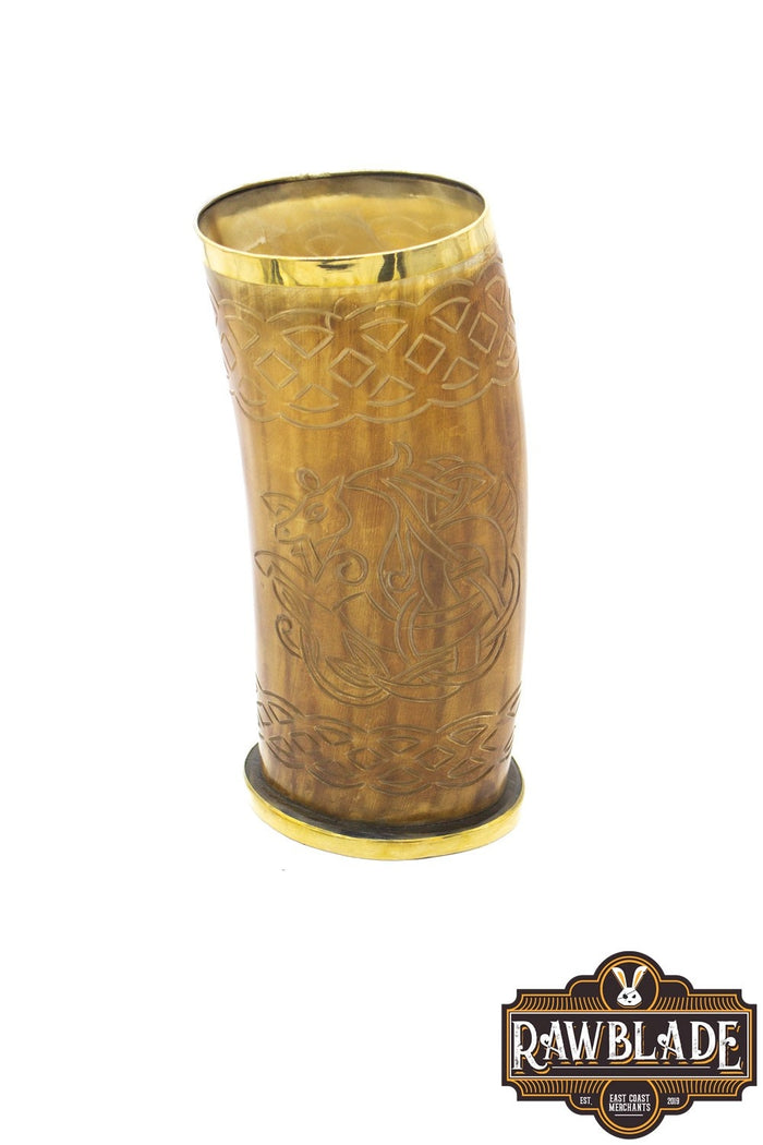 Boccale in corno con cavallo celtico, 300–500 ml