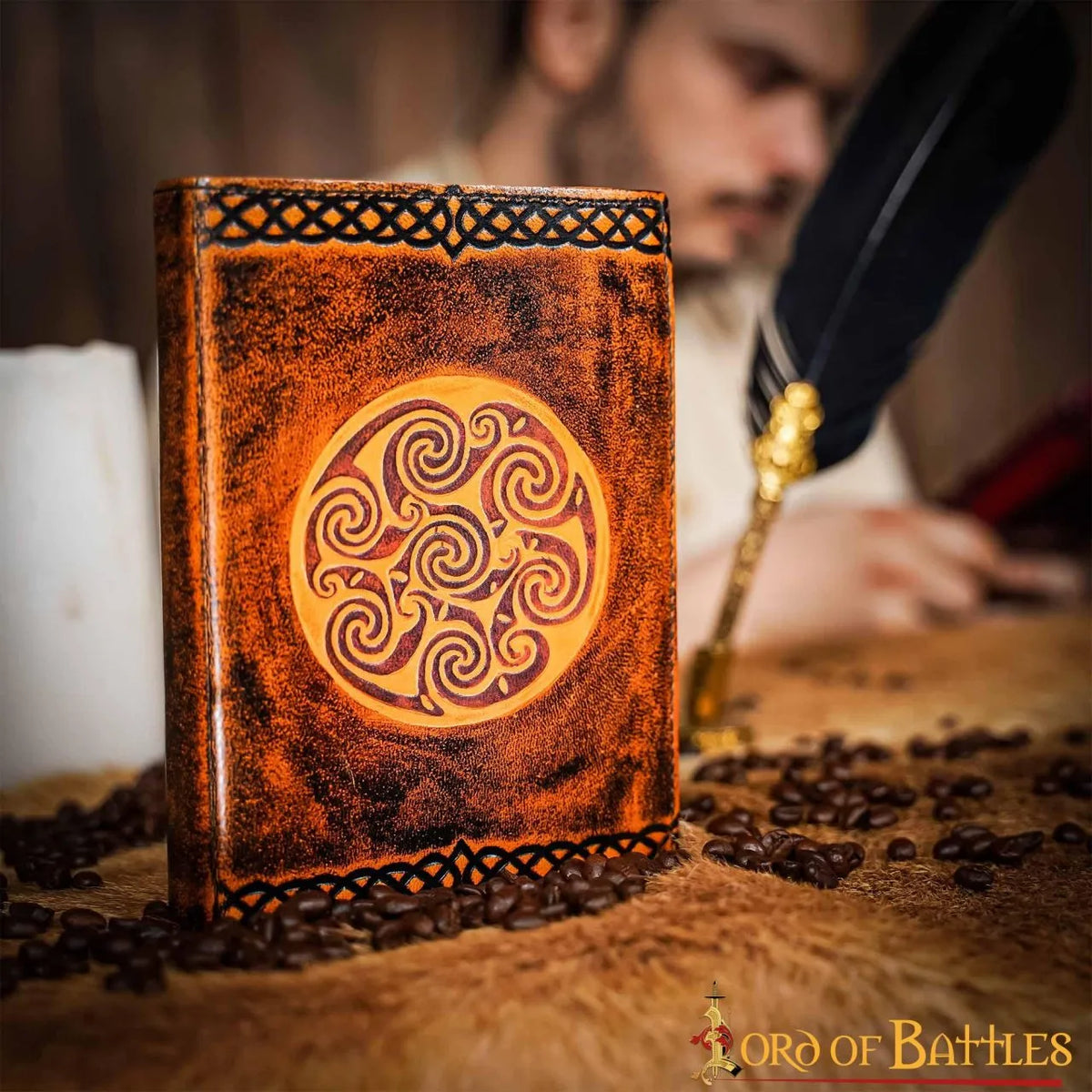 Celtic leather book