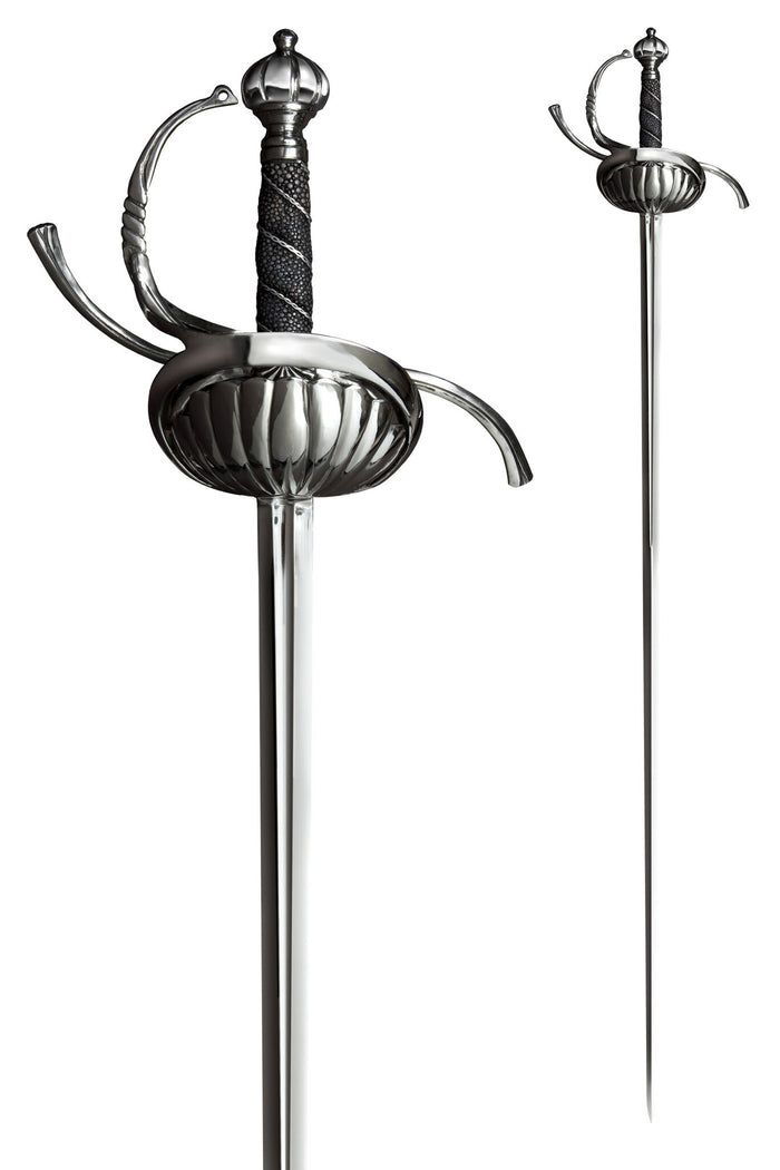 Rapier with shell-shaped guard, sharp