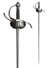 Rapier met schelpvormige stootplaat, scherp