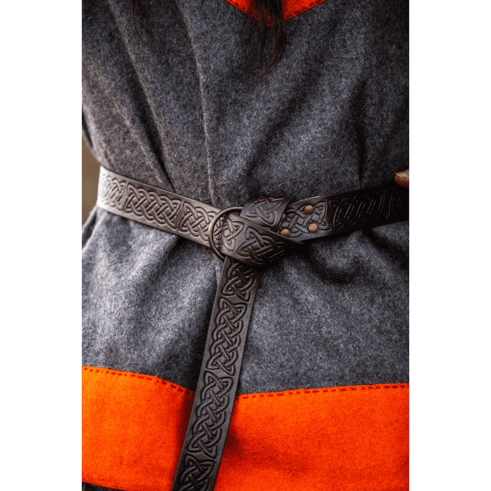 Keltische riem met ringsluiting,zwart