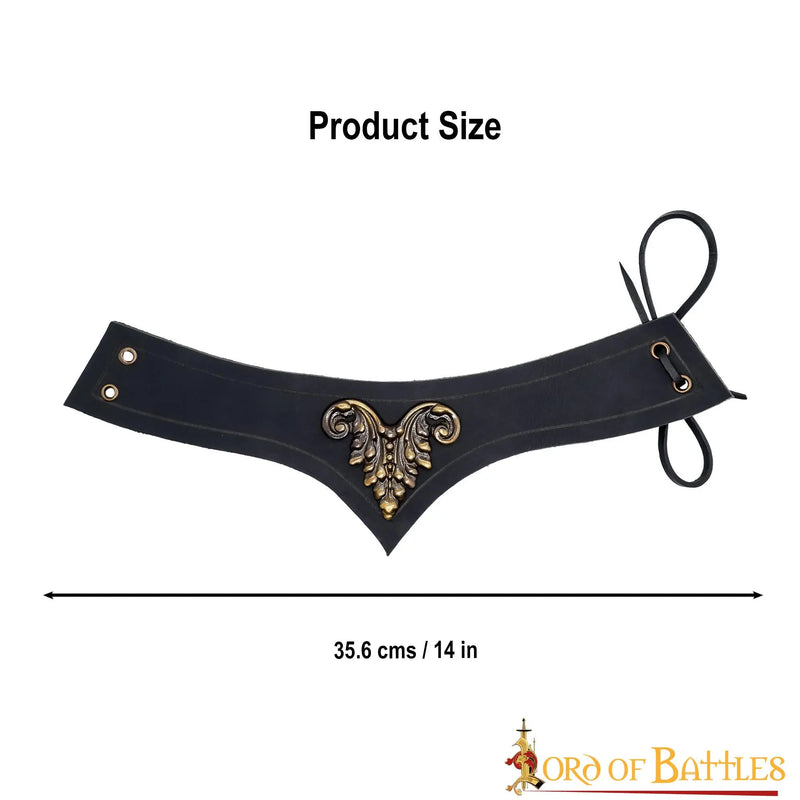 Tiara in pelle Estel, nera