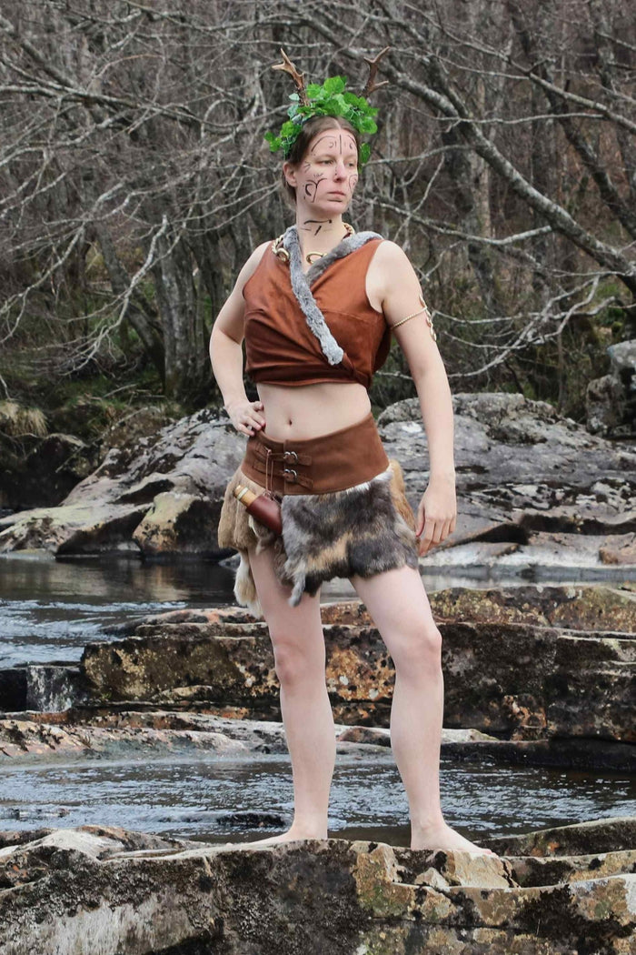 Karya pelsnederdel, brun