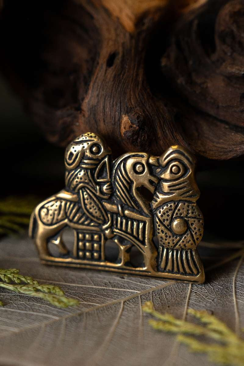 Viking Valkyrie brooch, bronze