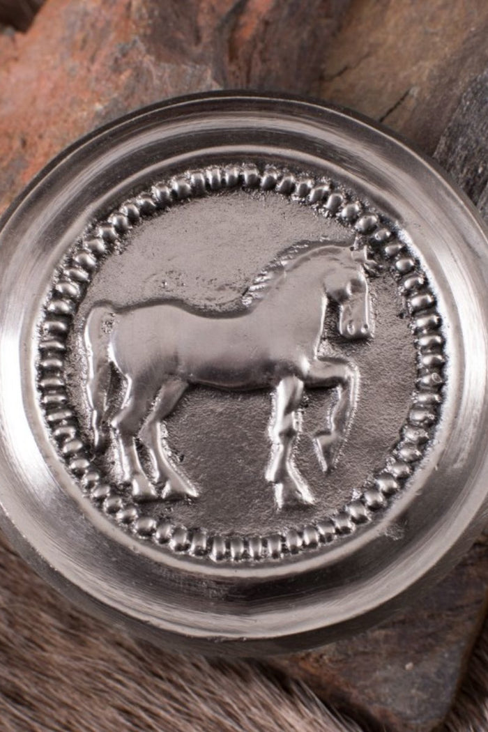 Roman phalera horse silver color