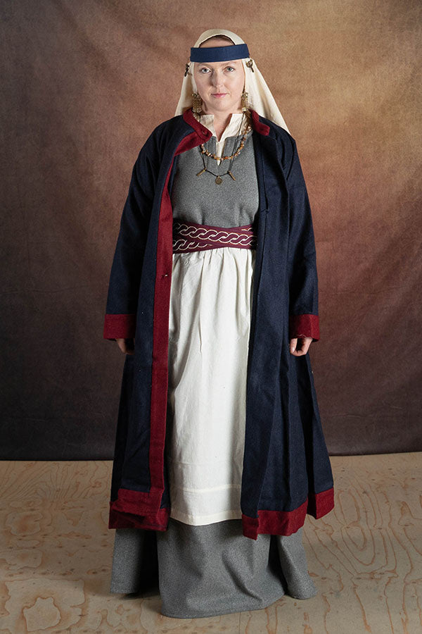 Rusvik wikiński płaszcz Kseniya, niebieski, mieszanka wełny