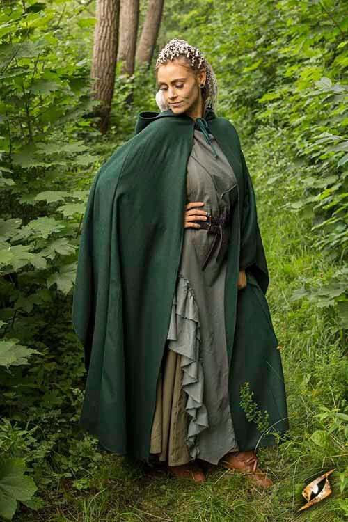 Mantello da viaggio, verde, misto lana