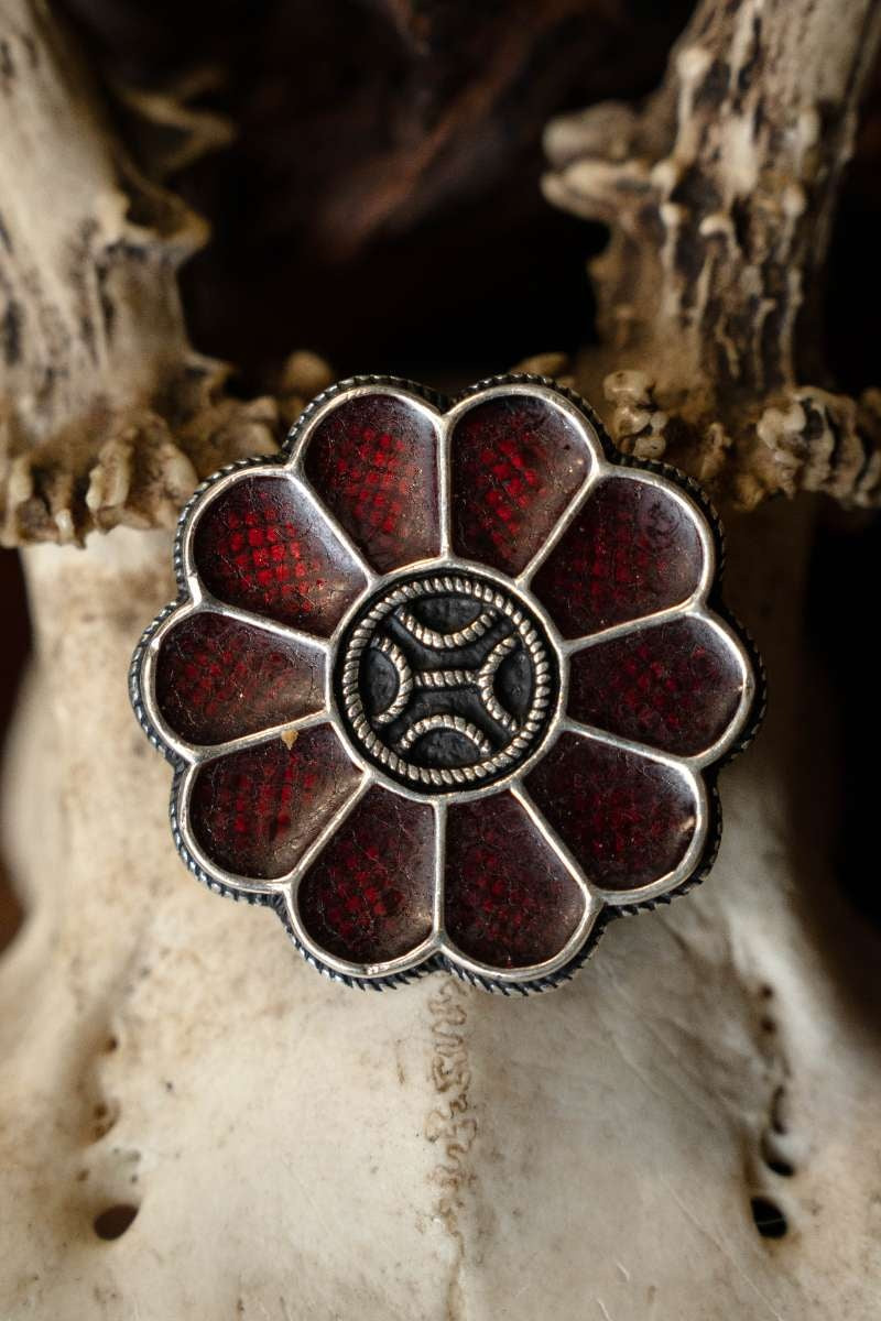 Alemannisk rosetfibula, forsølvet bronze