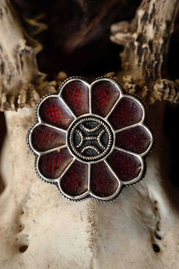 Alemannisk rosetfibula, forsølvet bronze