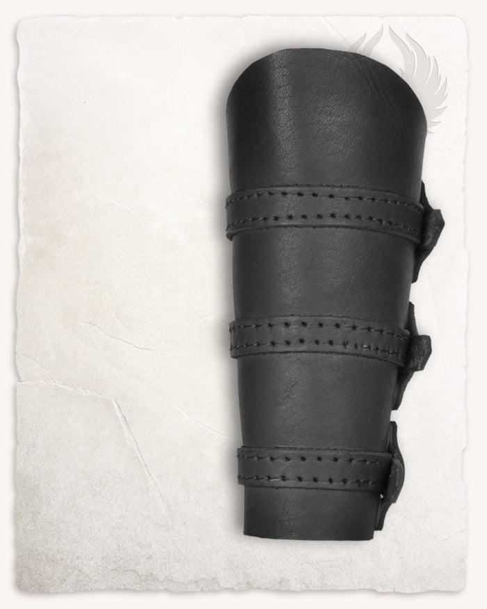 Leather bracers, underarm guards Simon, black