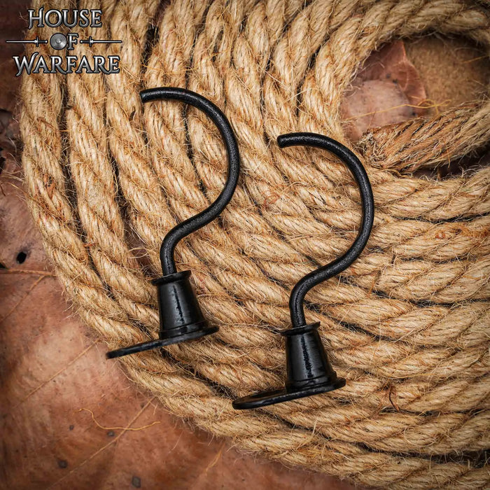 Wall hooks, pair, black