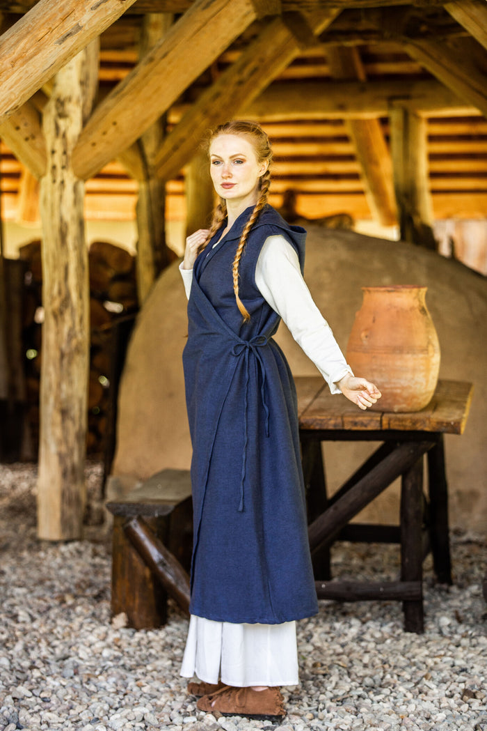 Wrap dress Thyra, blue