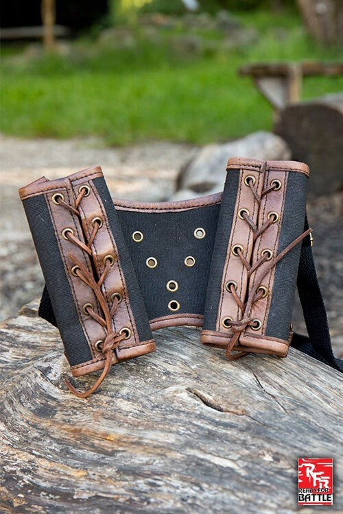 RFB doppelte LARP Schwertscheide, braun schwarz