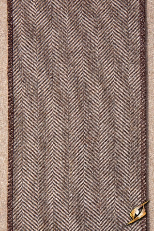 Fasce per gambe a motivo spina di pesce, grigio carbone, misto lana