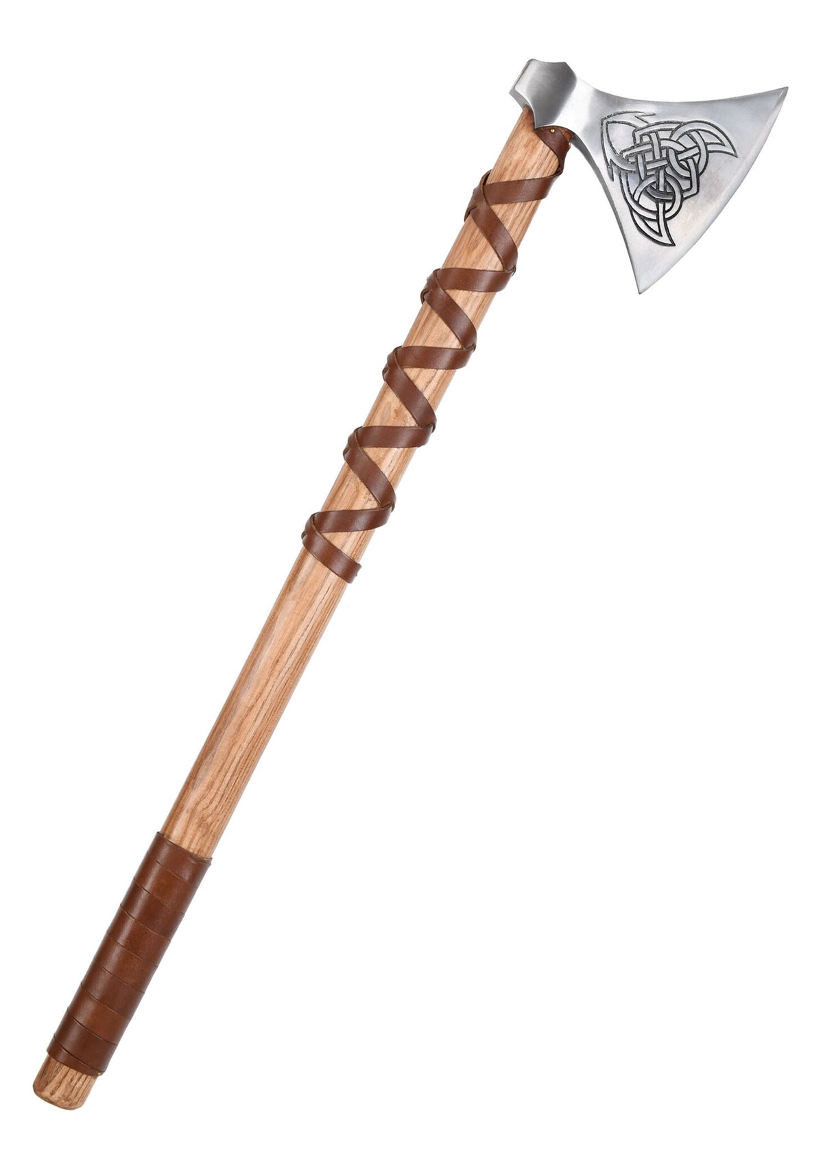 Viking bijl, type M, gegraveerd, semi-scherp