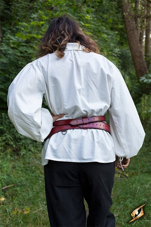 Two-part sword belt, red