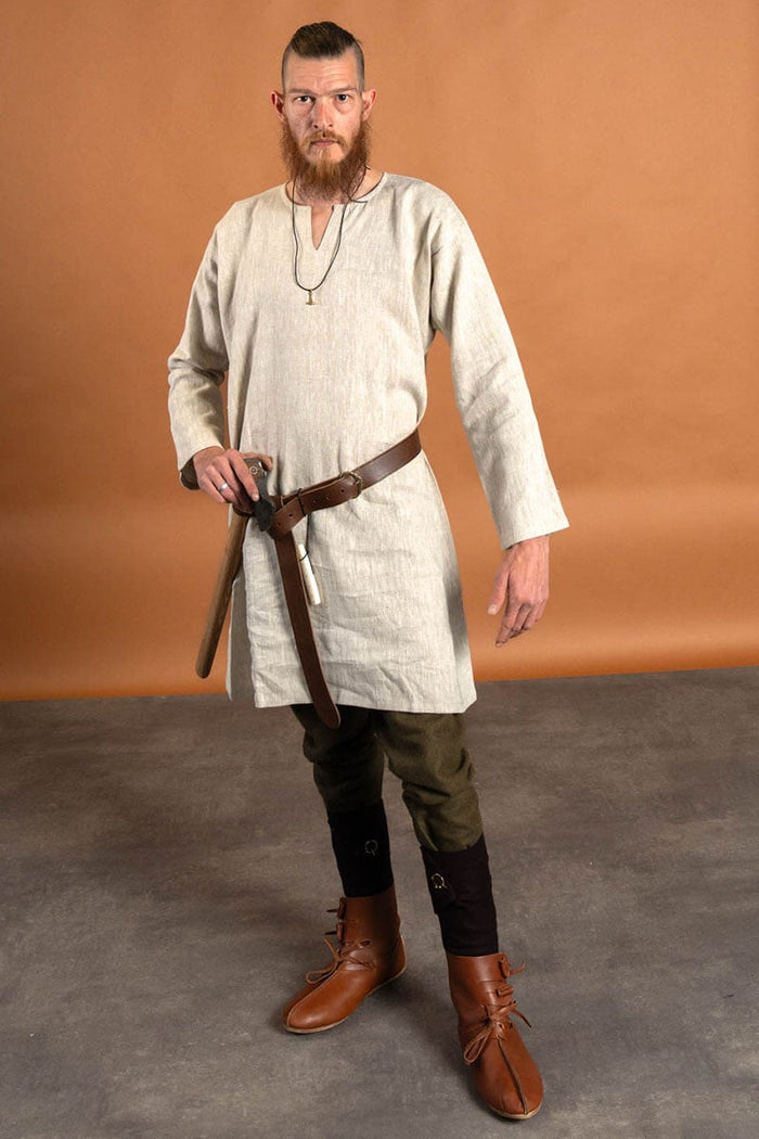 Viking tunic Eirik, linen, natural