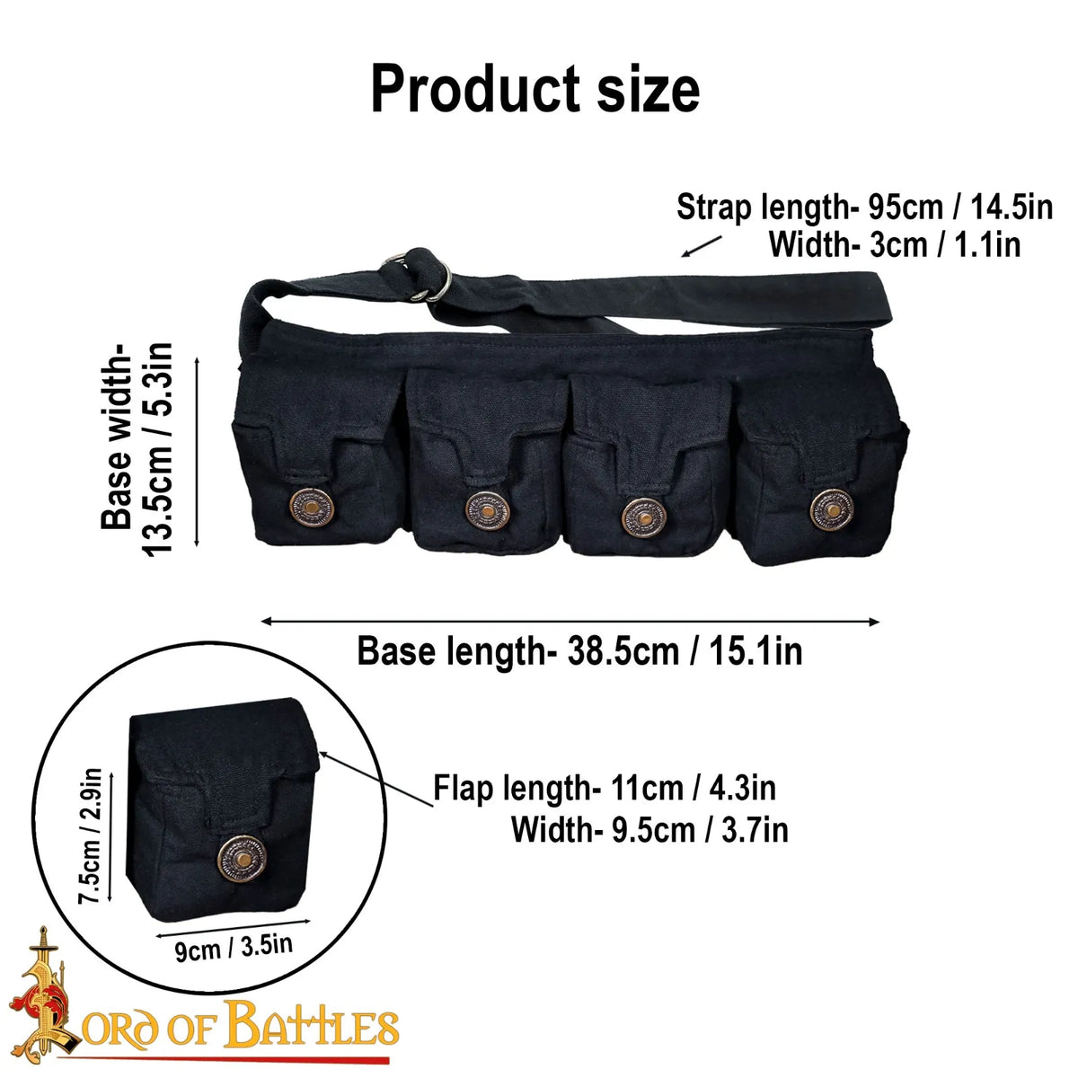 Äventyrsväska Eldric, svart