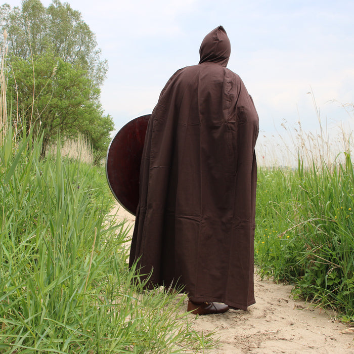 Bomullsmantel, mörkbrun