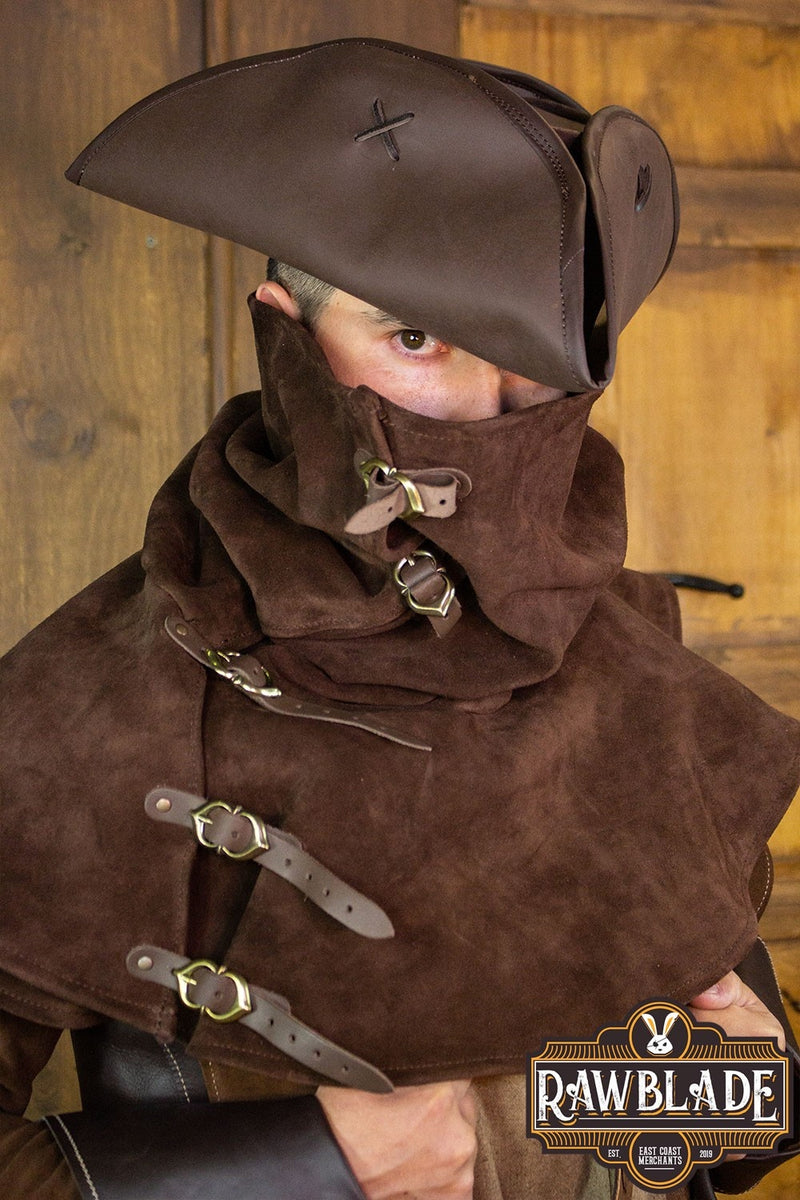 Capuchon Gevaudan en cuir croûte – marron