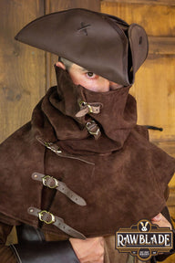 Capuchon Gevaudan en cuir croûte – marron