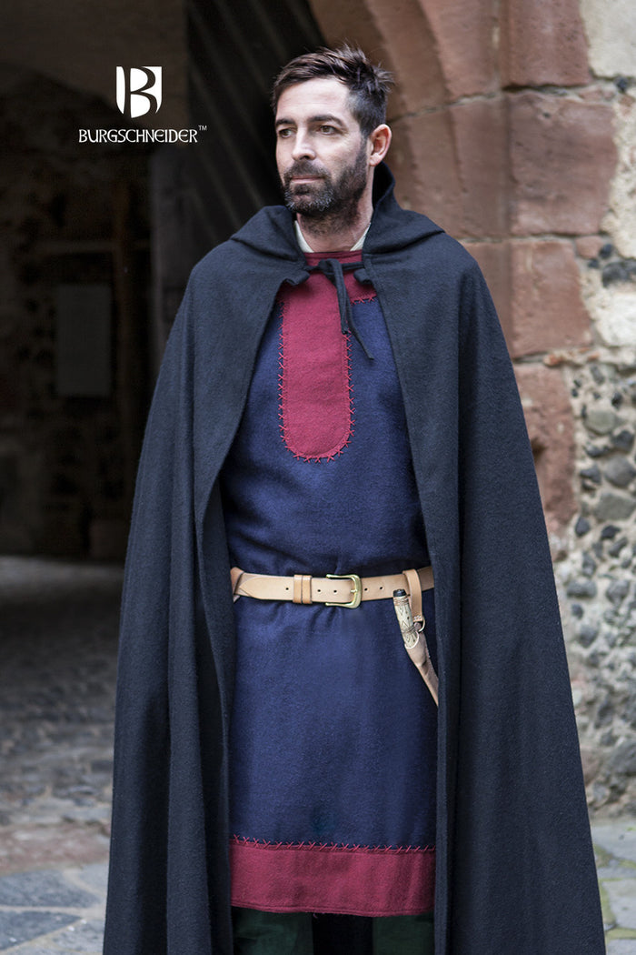 Cloak Hibernus, black, wool mix