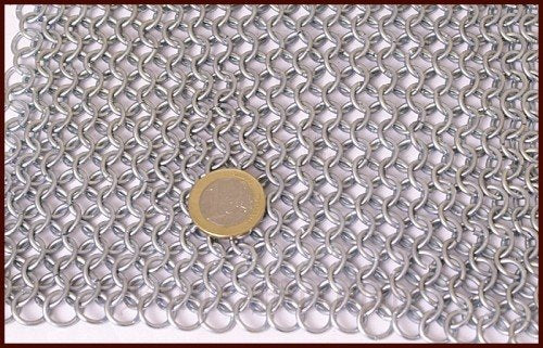 Kettenhaube mit quadratischem Halsausschnitt, bronziert, 8 mm