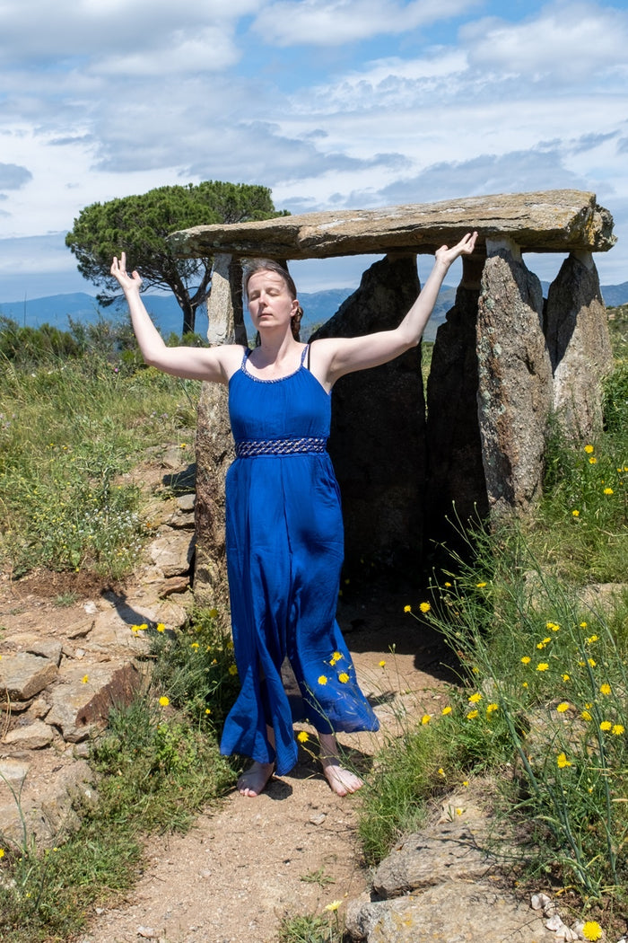 Goddess dress Thetis, royal blue