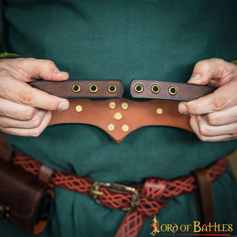 Leather crown Aldon, green