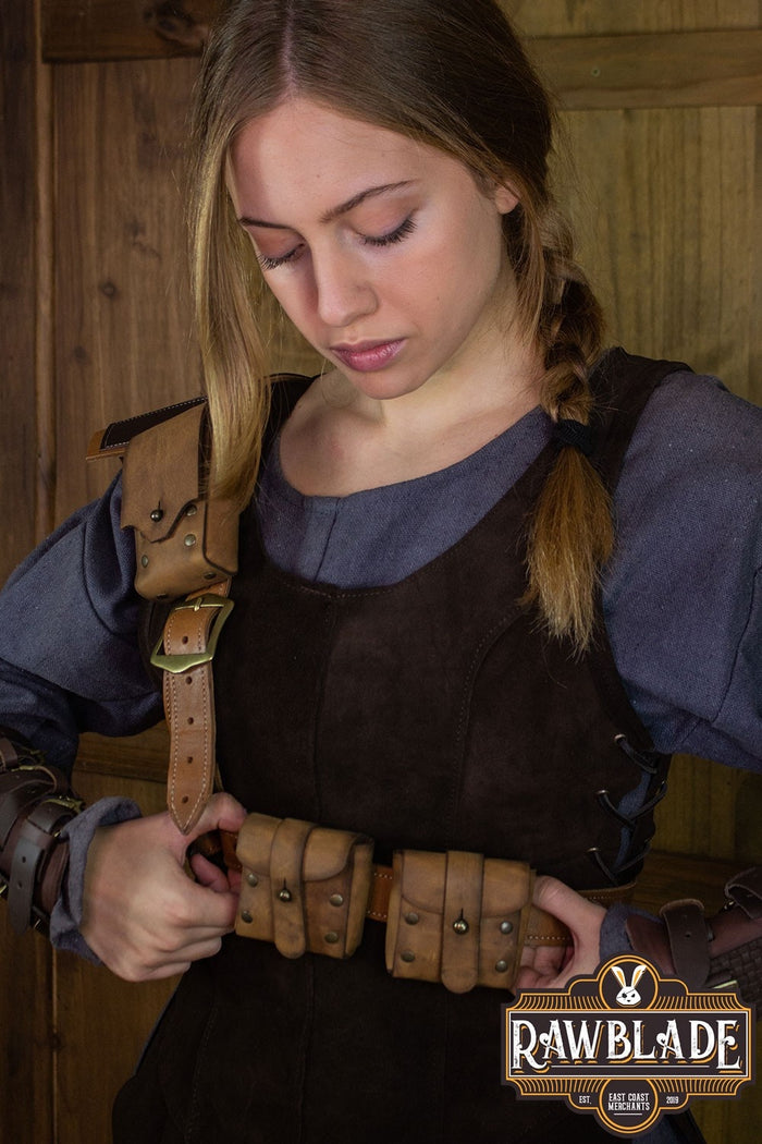 Zbroja Rogue z kieszeniami – brązowa