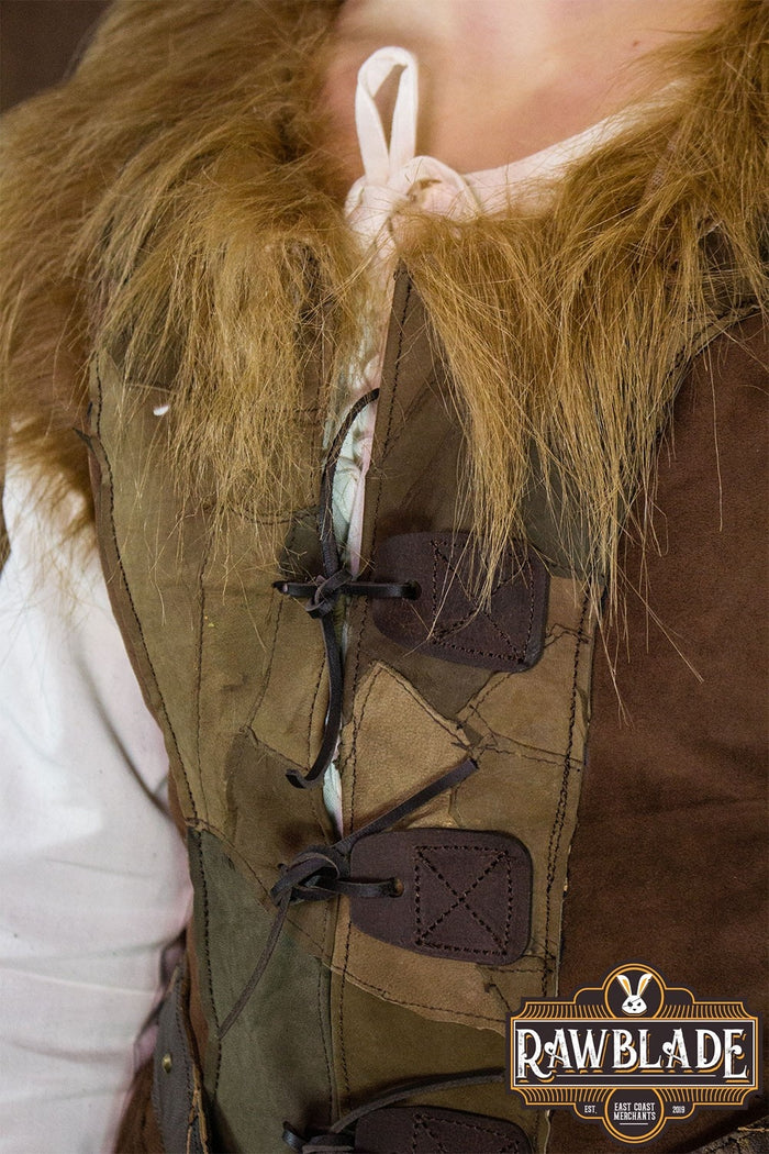 Skórzany jerkin Falcon, damski – brązowy
