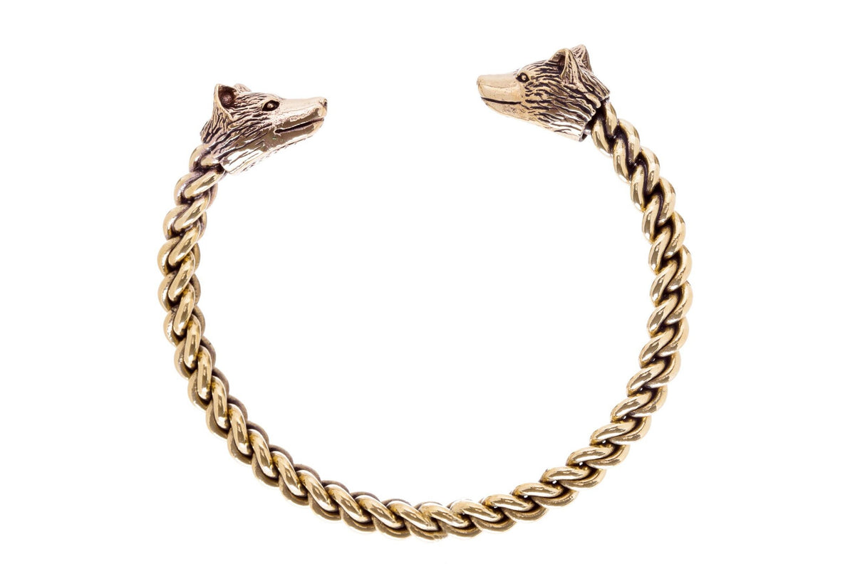 Armbånd med ulvehoveder, bronze