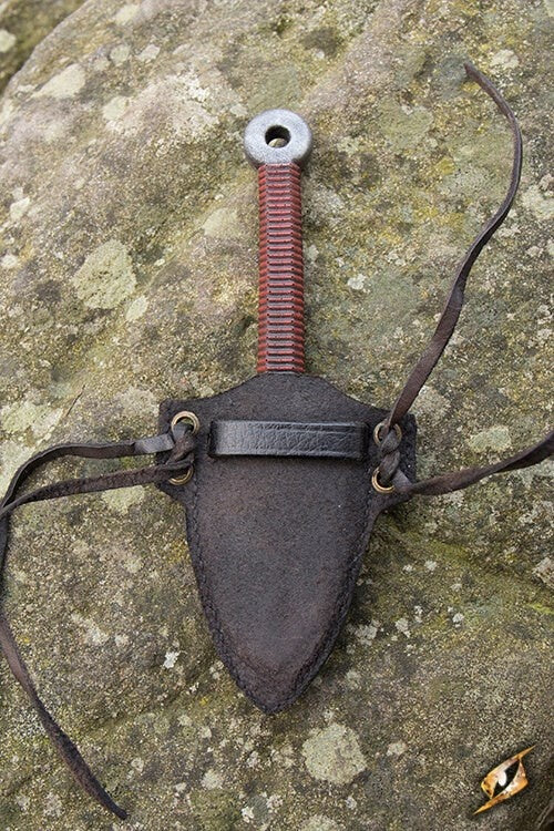 LARP Kunai mes met houder, zwart