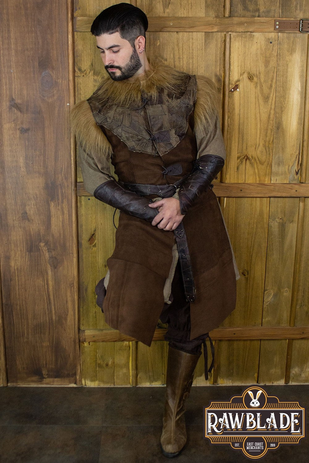 Falcon Leather Jerkin, brown