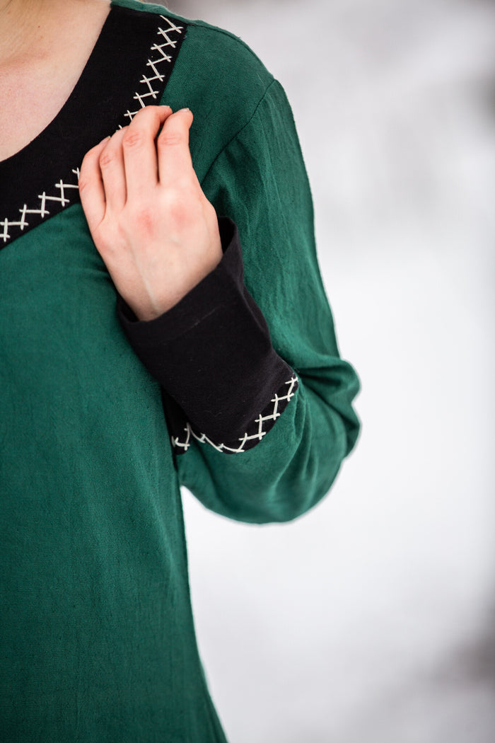 Vikingaklänning Lagertha, grön