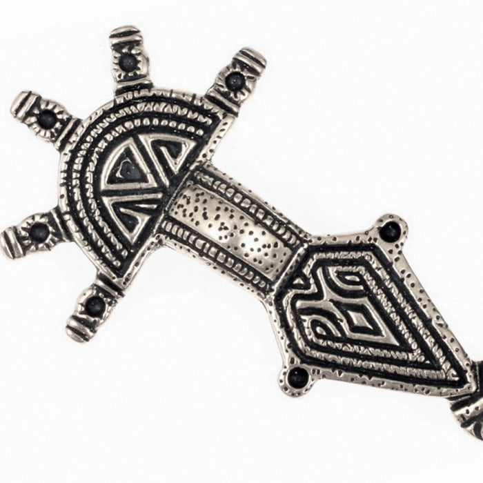 Germanic fibula type Hahnheim, silvered bronze