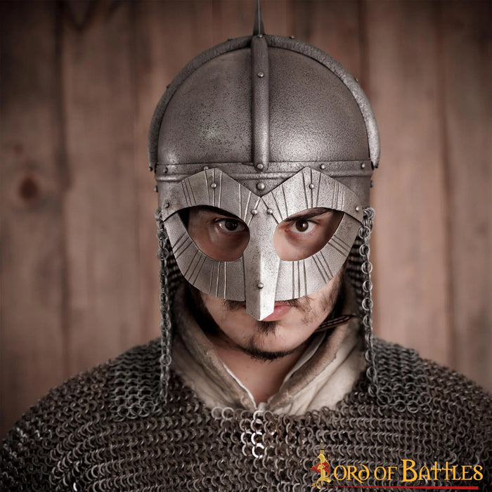 Casco vikingo Gjermundbu, patinado, 1,6 mm