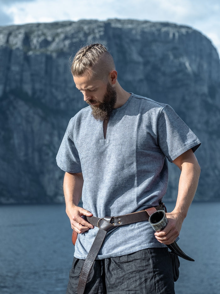Túnica vikinga corta Edmund, azul