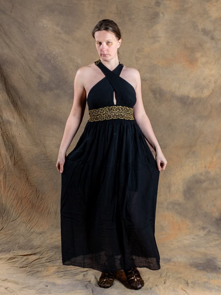 Göttinnenkleid Persephone, schwarz