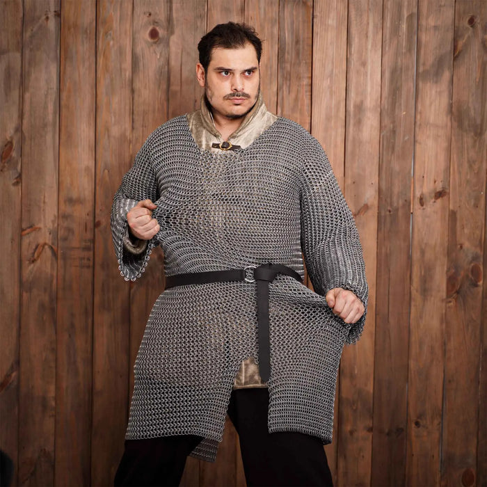 Hauberk med slids, aluminium og gummi, 10 mm